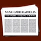 Music Career Articles