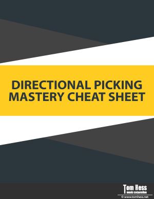 Guitar directional picking cheat sheet