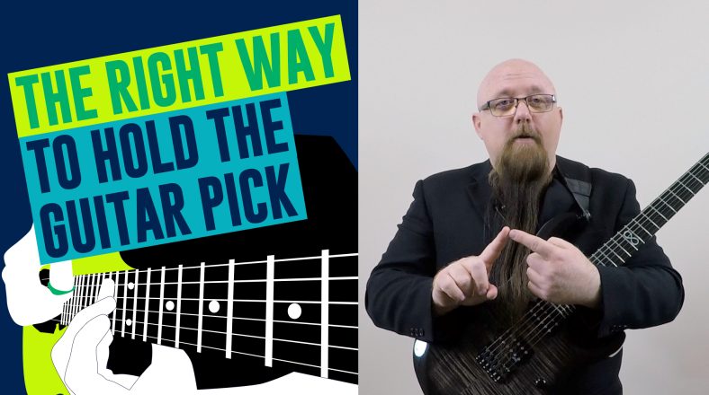 How to hold a guitar pick