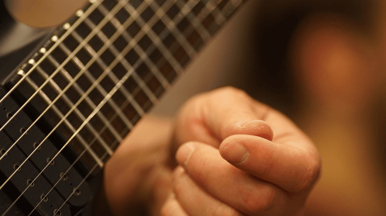 Emotional guitar playing
