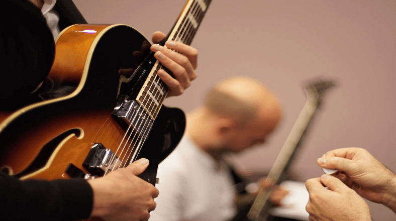 Guitar playing with emotion