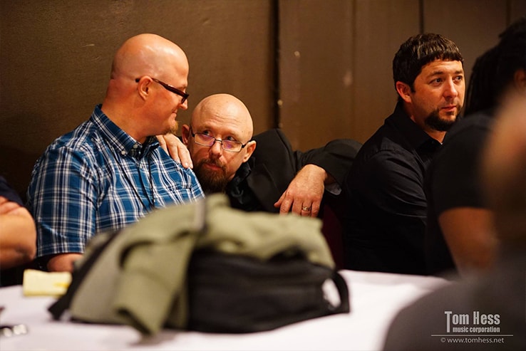 Tom Hess with his students