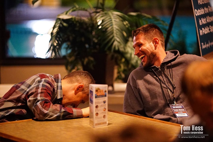 Guitar teachers having fun at the events