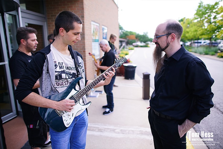 Show your playing to guitar teacher