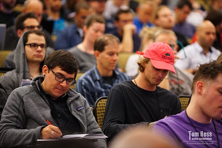 Guitar students learn music theory