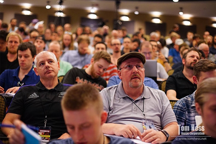 Musicians at the live training event