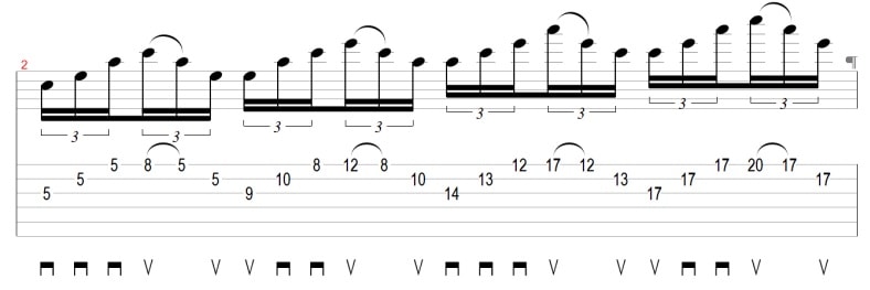 Extending Sweep Picking Arpeggio Tab