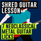 Neoclassical guitar licks