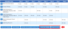 Export guitar practice schedule
