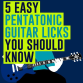 Pentatonic guitar licks video