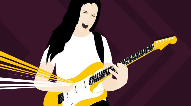 Guitar picking hand motions