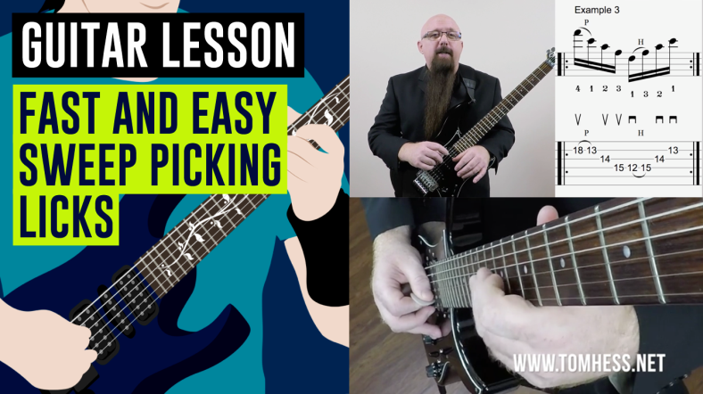 Sweep picking guitar lesson