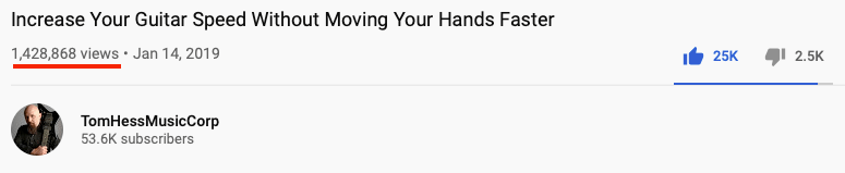 video&nbsp; screenshot with 1.4 million views from THMC